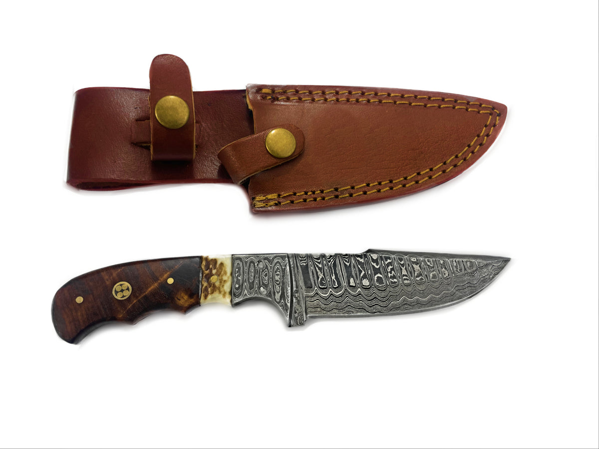 Stag Horn Damascus Knife - Morf Steel – MORF STEEL