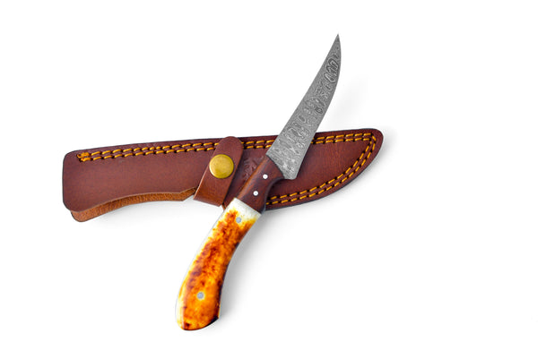 Damascus Compact Fillet Knife  TK-204