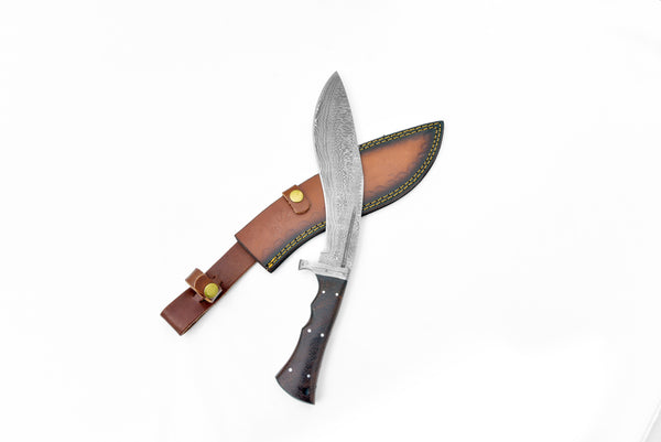 BLACK WALNUT DAMASCUS KUKRI BLADE HANDMADE BY TITAN TD-305