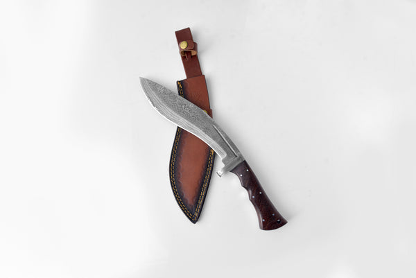 BLACK WALNUT DAMASCUS KUKRI BLADE HANDMADE BY TITAN TD-305