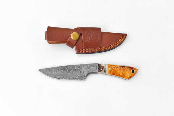 Titan Scorched Timber Damascus EDC Knife by Titan TK-120