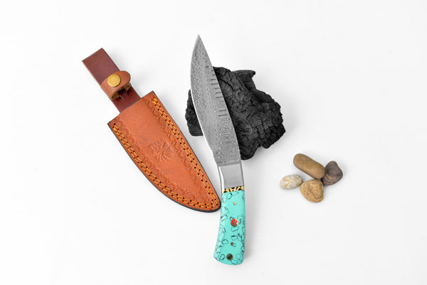 Azure Kukri Damascus Steel Compact Blade by Titan TK-118