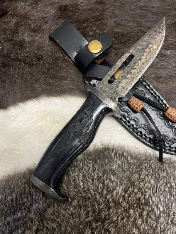 Lunar Guardian Damascus Knife TK-098  (Compact)