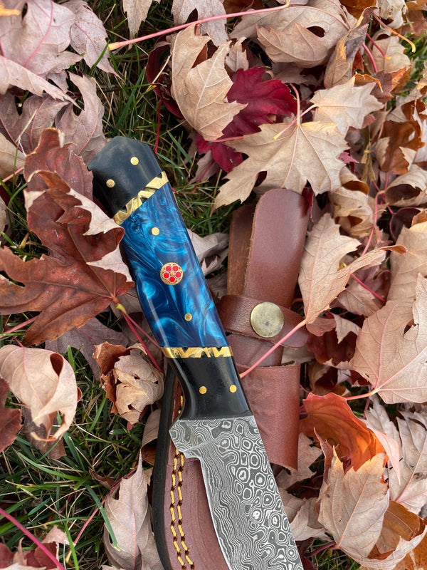 Blue Phantom TK-213 Damascus steel hunting knife by Titan International Knives