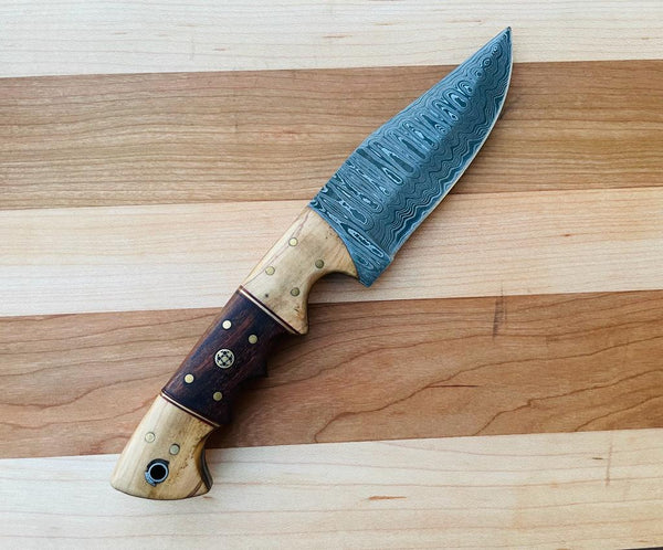 RusticLoom Damascus Utility Knife by Titan TK-082