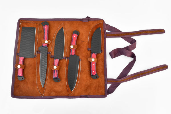 5-Piece  Knife Set / With Leather carry Bag