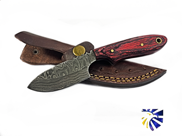 Arrival (NEW) TD-707 EDC Mini Drop point/ Handmade Damascus Steel/ Bushcraft knife/ Tactical handle with finger hole