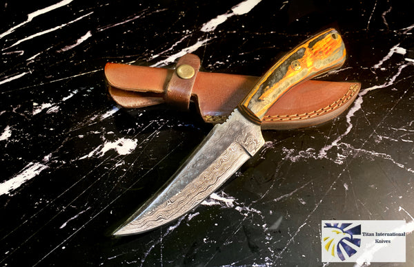 Damascus Hunting/Skinner Knife TD-218