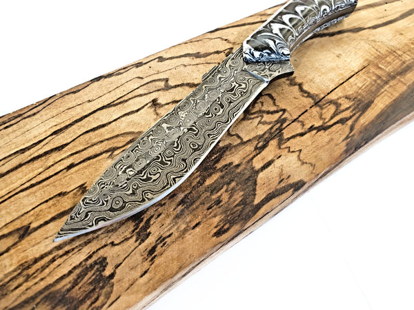 Damascus Steel Custom Arylic Grip TD-224